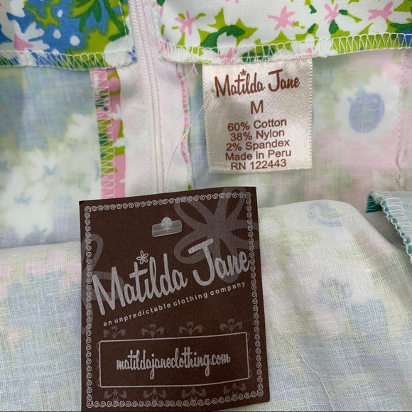 Matilda Jane Hammond Bay Pastel Spring Summer Floral Print Skirt Size Medium - Picture 13 of 15